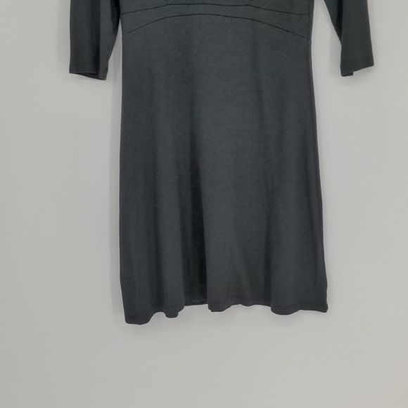 Horny Toad Toad & Co Women's Grey Dress Size Small Knee Length 1/2 Sleeve Pocket - Picture 3 of 14